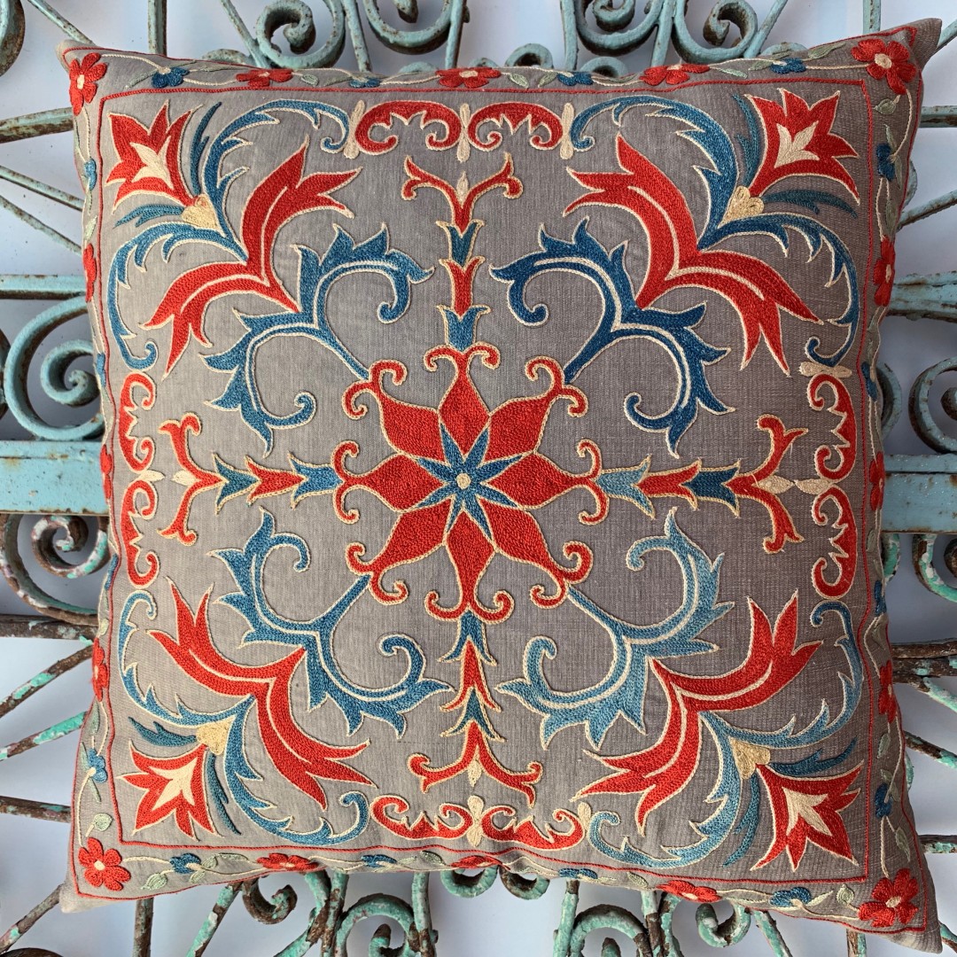 Suzani Silk Cushion-Szn001