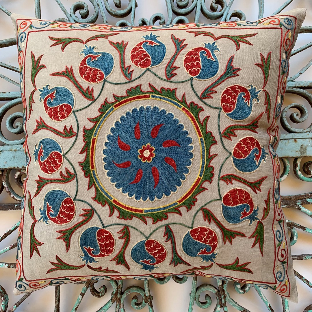 Suzani Silk Cushion-Szn006