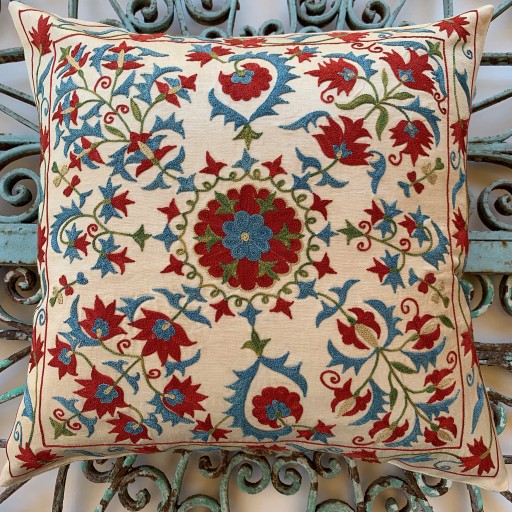 Suzani Silk Cushion-Szn009