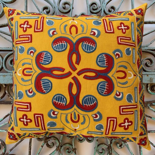 Suzani Silk Cushion-Szn015