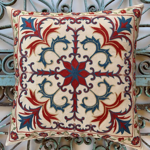 Suzani Silk Cushion-Szn016