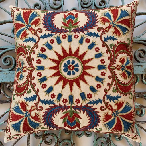 Suzani Silk Cushion-Szn023