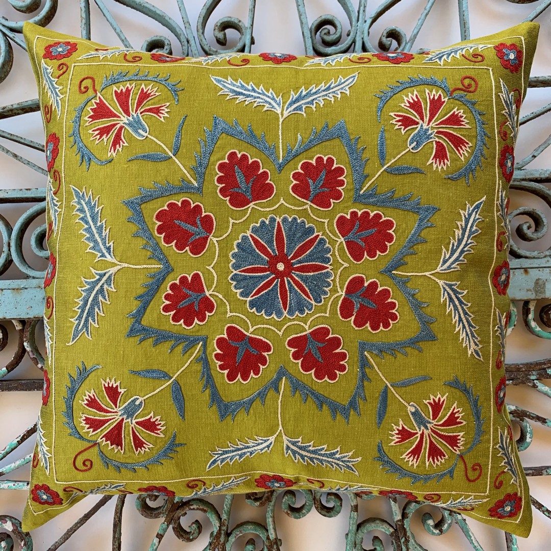 Suzani Silk Cushion-Szn024