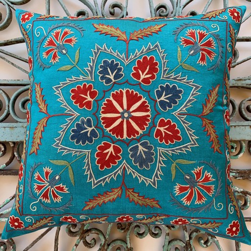 Suzani Silk Cushion-Szn026