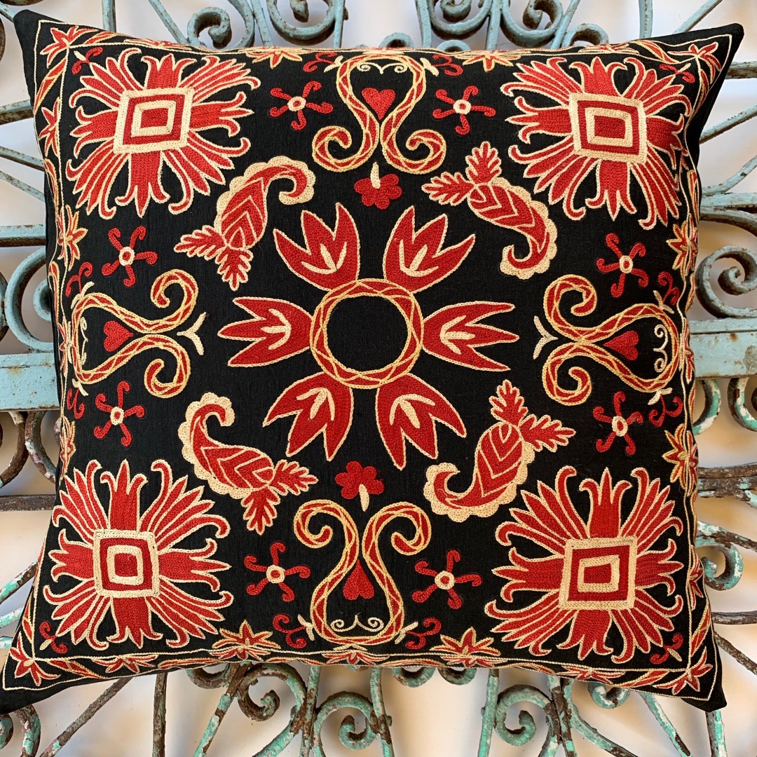 Suzani Silk Cushion-Szn029