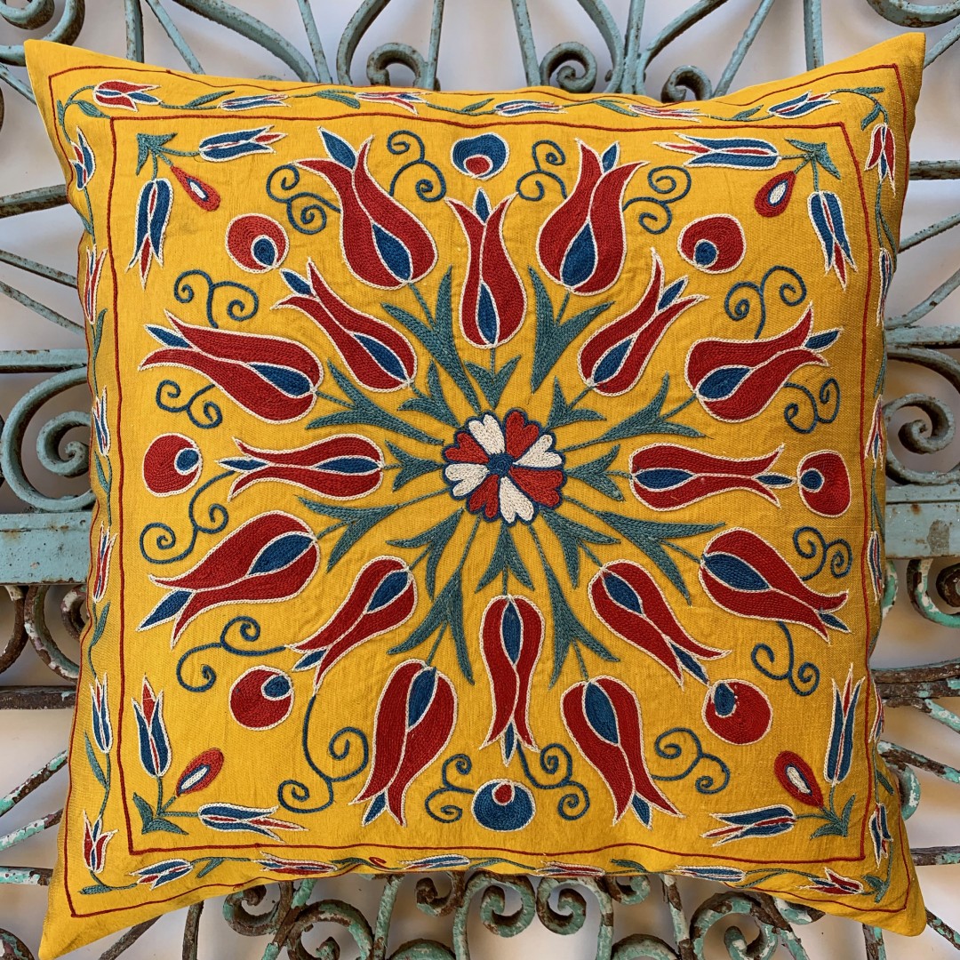 Suzani Silk Cushion-Szn030