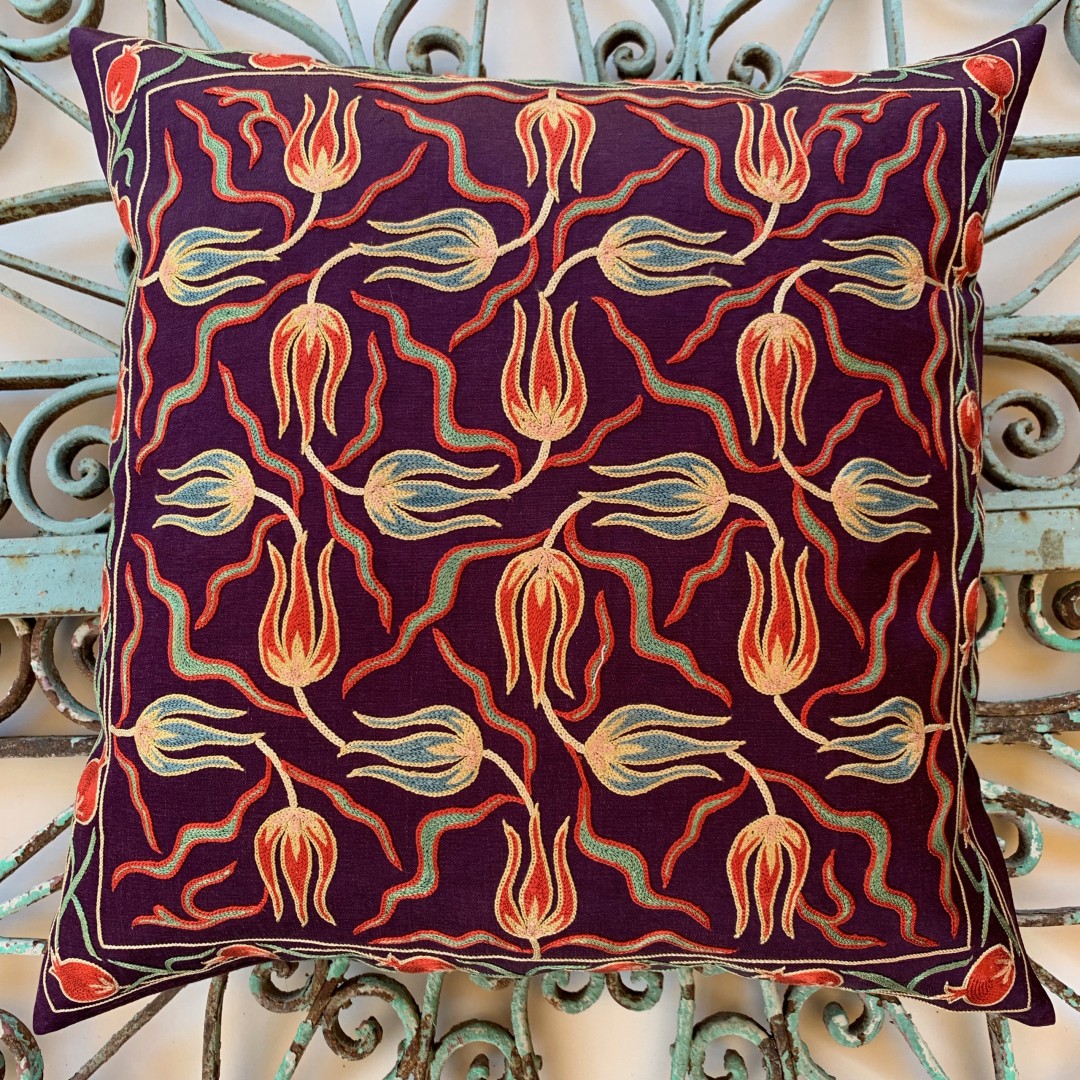 Suzani Silk Cushion-Szn034