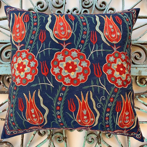 Suzani Silk Cushion-Szn036