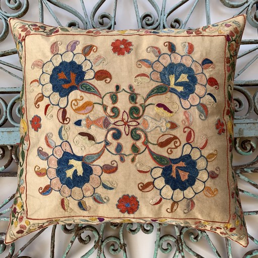 Ottoman Silk Suzani Cushion-Otm004