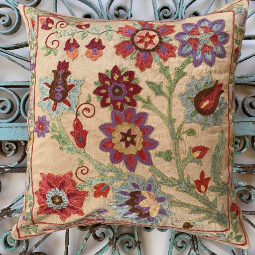 Ottoman Silk Suzani Cushion-Otm006