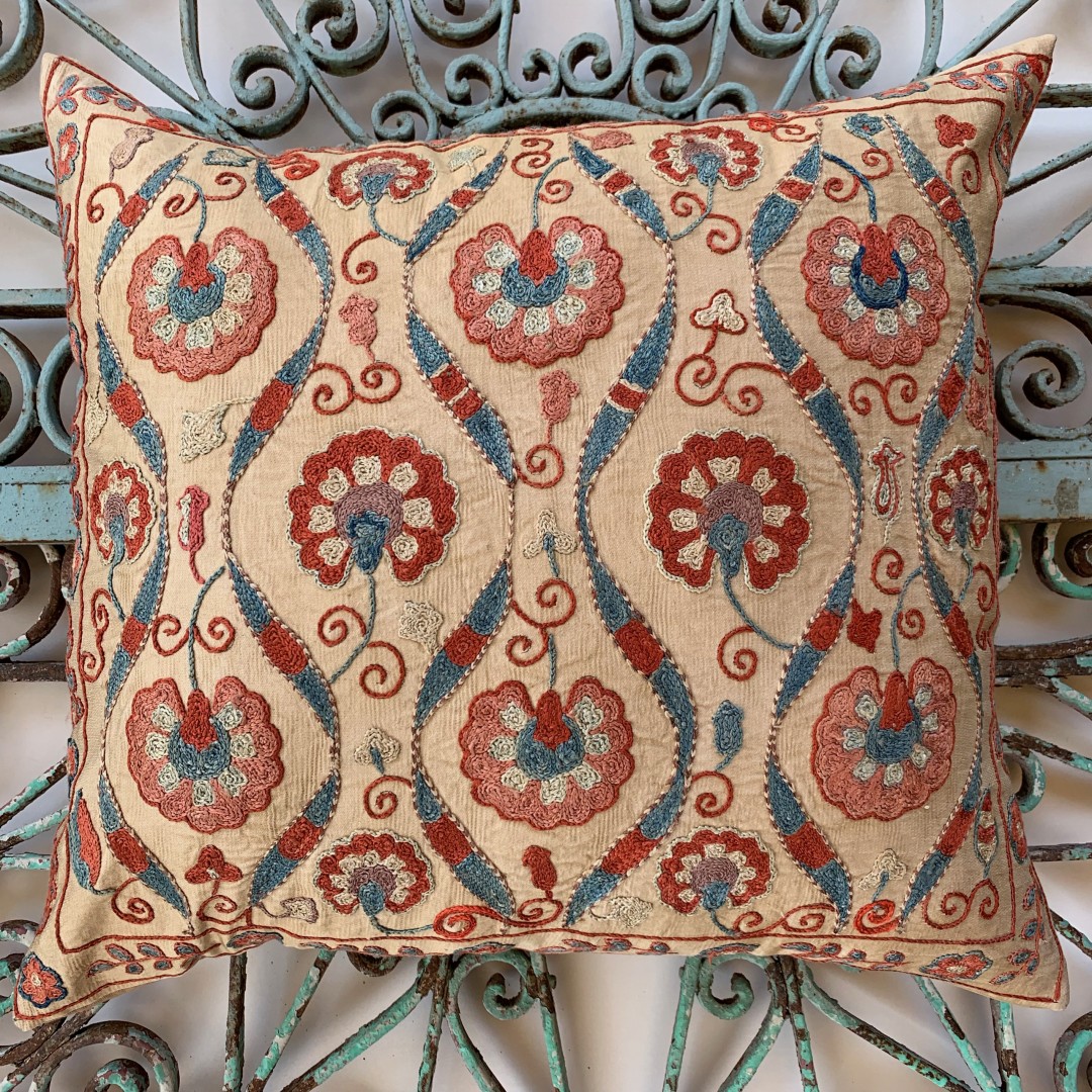 Ottoman Silk Suzani Cushion-Otm007