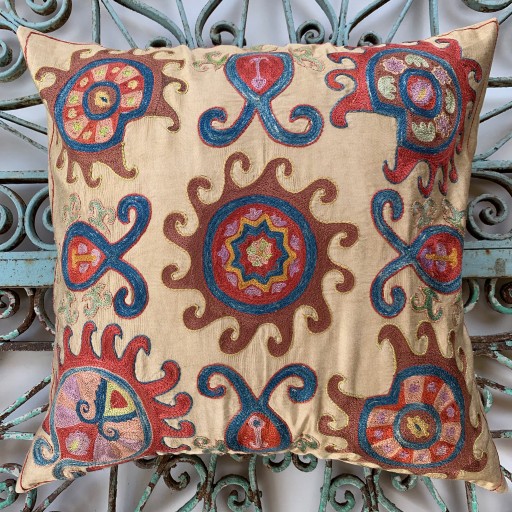 Ottoman Silk Suzani Cushion-Otm011
