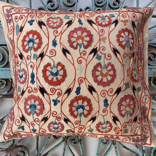 Ottoman Silk Suzani Cushion-Otm013