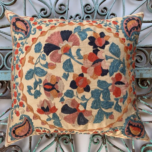 Ottoman Silk Suzani Cushion-Otm014
