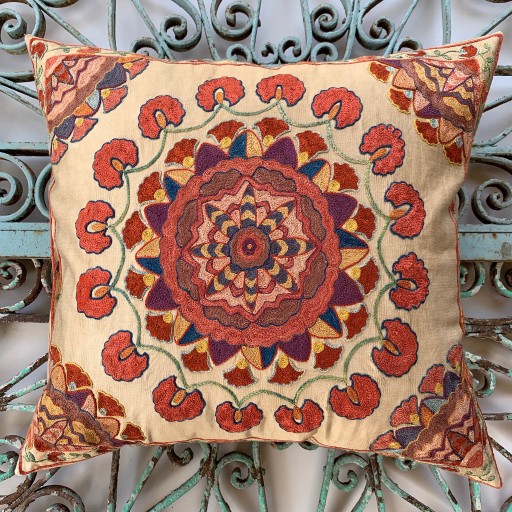 Ottoman Silk Suzani Cushion-Otm015