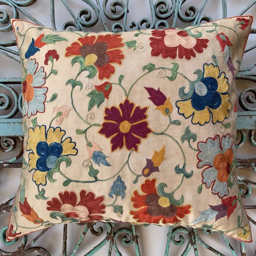 Ottoman Silk Suzani Cushion-Otm020