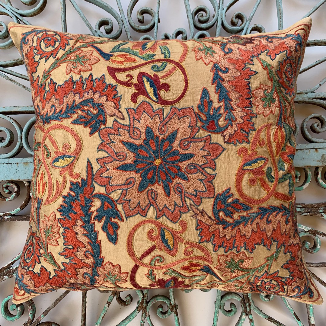 Ottoman Silk Suzani Cushion-Otm021