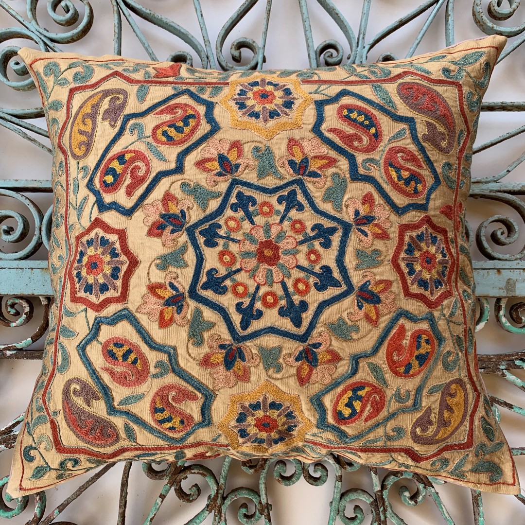 Ottoman Silk Suzani Cushion-Otm023