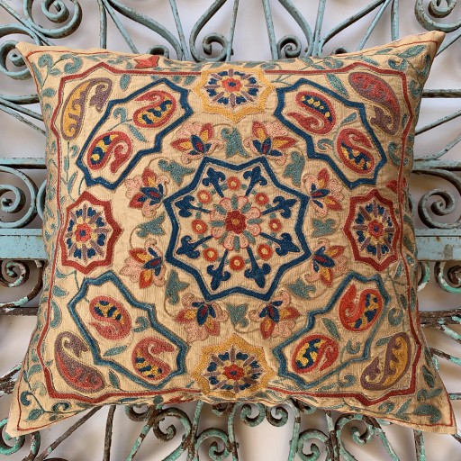 Ottoman Silk Suzani Cushion-Otm023