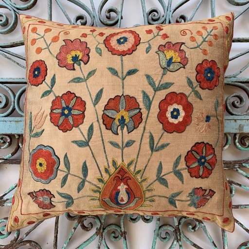 Ottoman Silk Suzani Cushion-Otm031