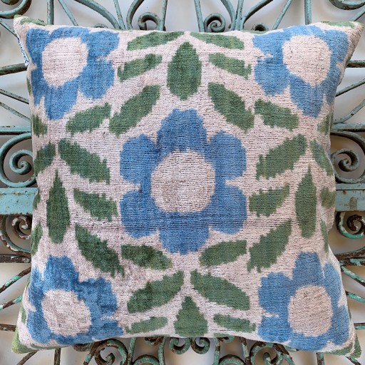 Velvet / Ikat Cushion-Vik006