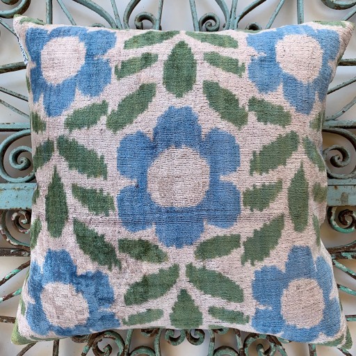 Velvet / Ikat Cushion-Vik006