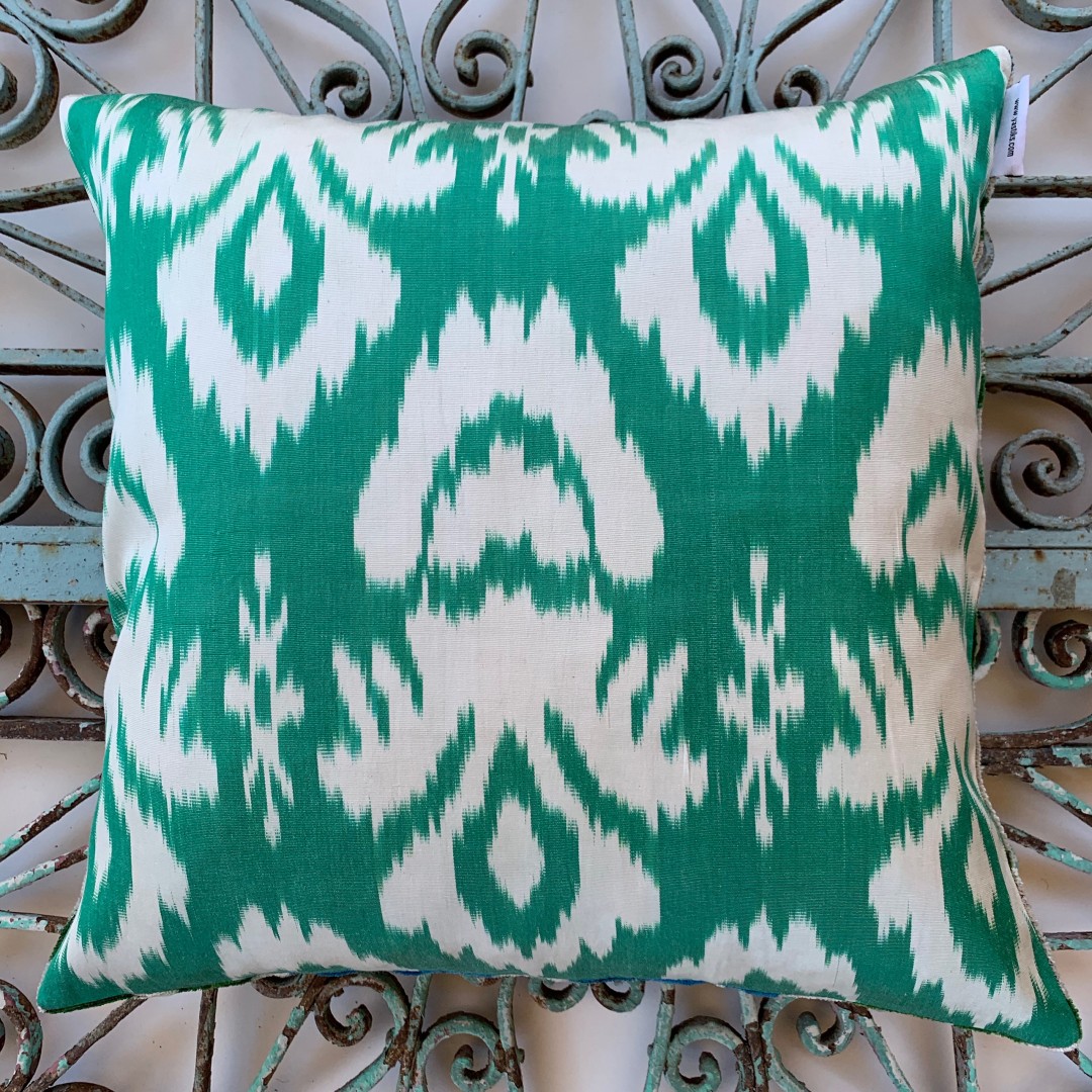 Velvet / Ikat Cushion-Vik007