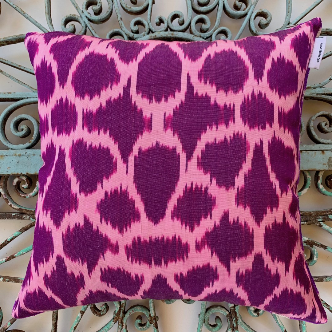 Velvet / Ikat Cushion-Vik011