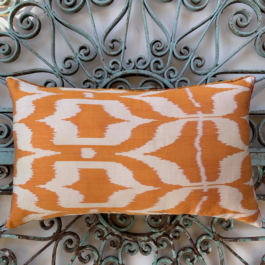 Velvet / Ikat Cushion-Vat012