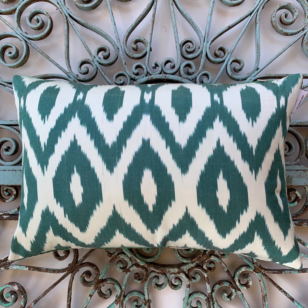 Velvet / Ikat Cushion-Vat014