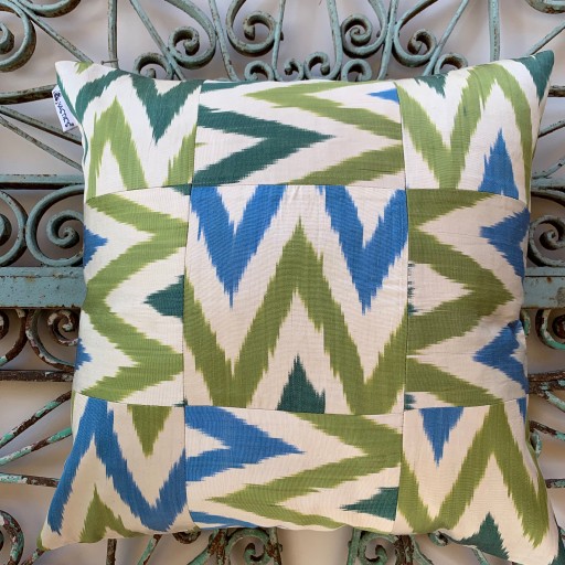 Ikat Silk Cushion-Ikt003