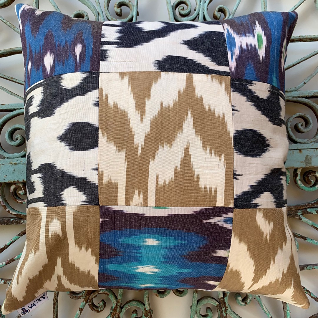 Ikat Silk Cushion-Ikt006