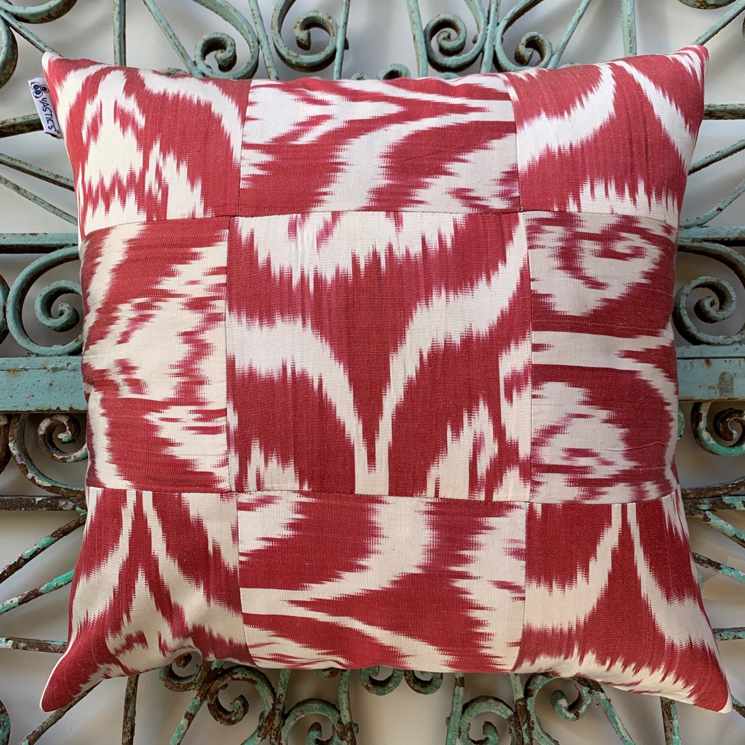 Ikat Silk Cushion-Ikt007