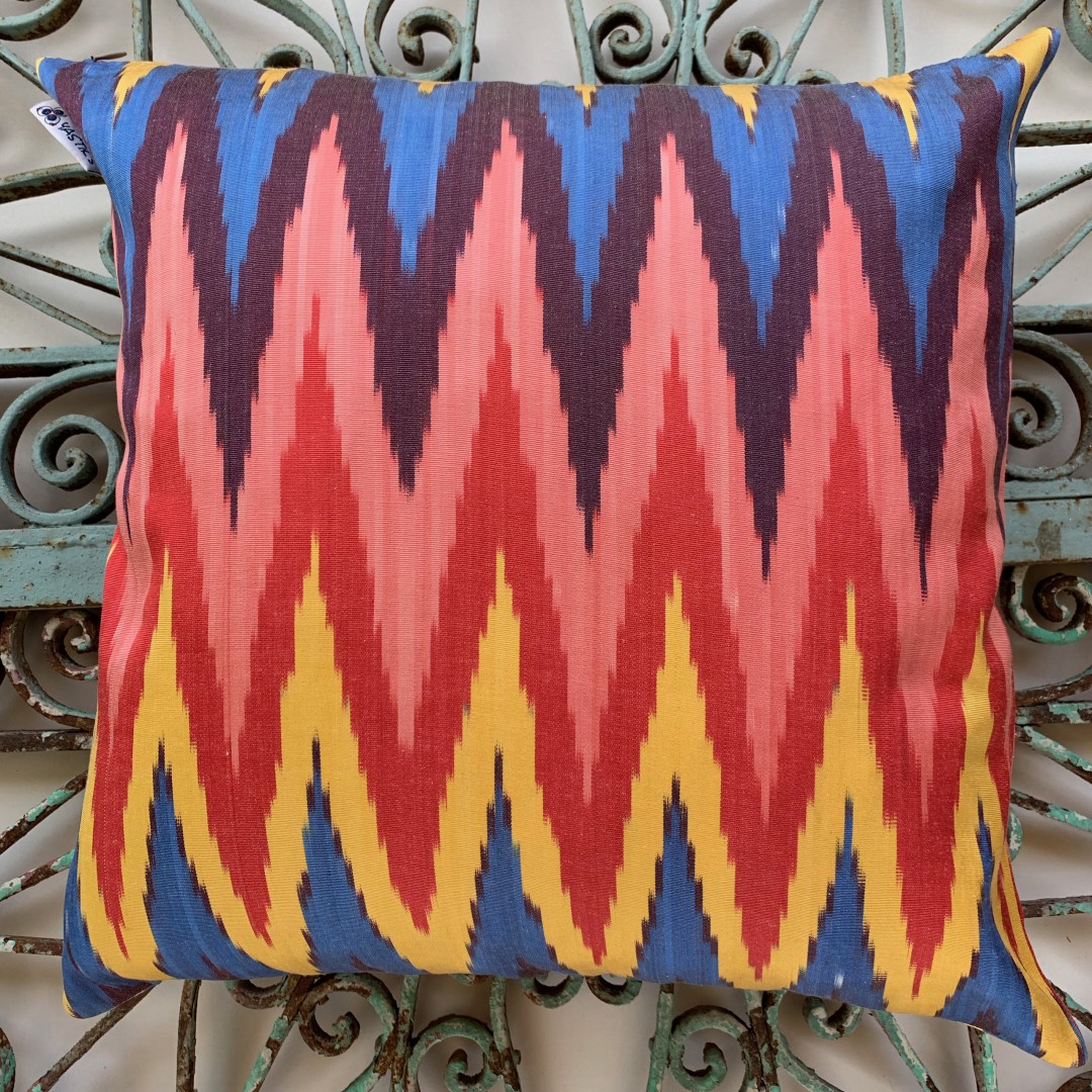 Ikat Silk Cushion-Ikt011