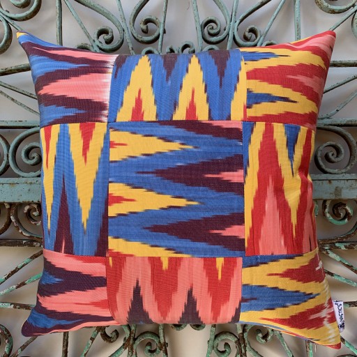 Ikat Silk Cushion-Ikt015