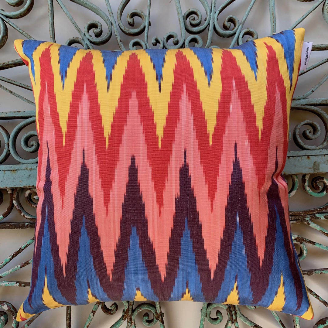 Ikat Silk Cushion-Ikt015