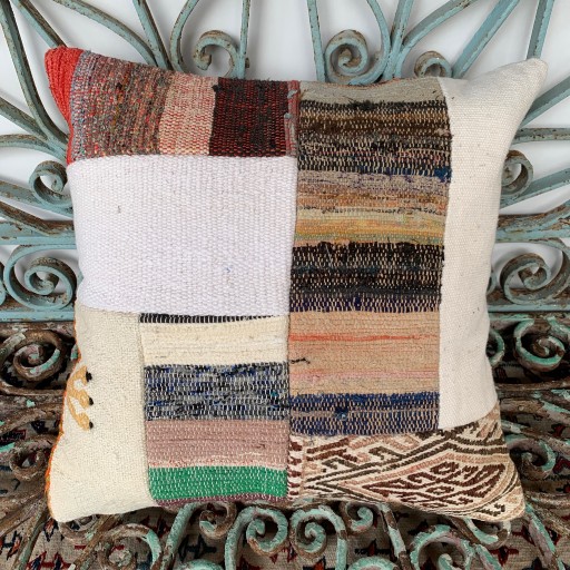 Vintage Patchwork Kilim Yastık PCH018