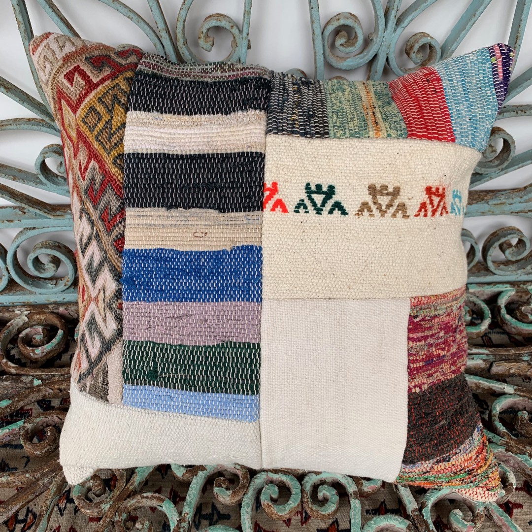 Vintage Patchwork Kilim Cushion-Pch029