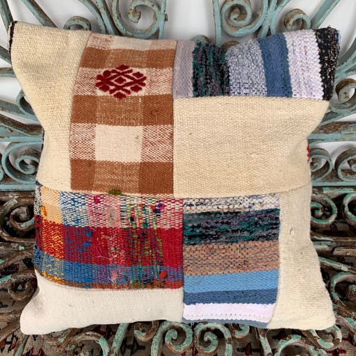 Vintage Patchwork Kilim Cushion-Pch032