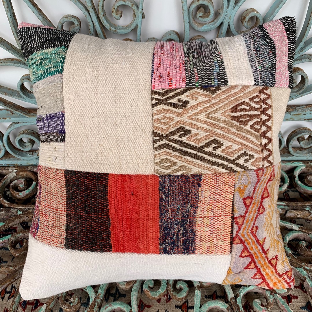 Vintage Patchwork Kilim Yastık PCH033