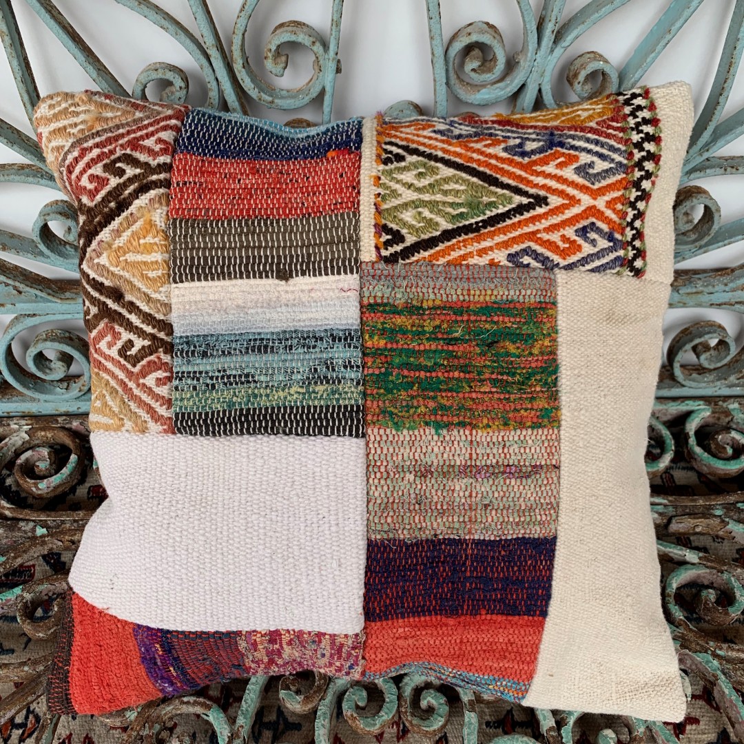 Vintage Patchwork Kilim Cushion-Pch035