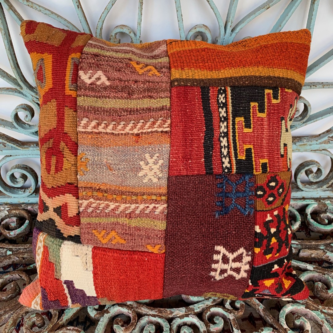 Vintage Patchwork Kilim Cushion-Pch039