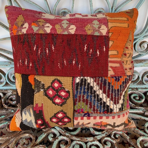 Vintage Patchwork Kilim Cushion-Pch040