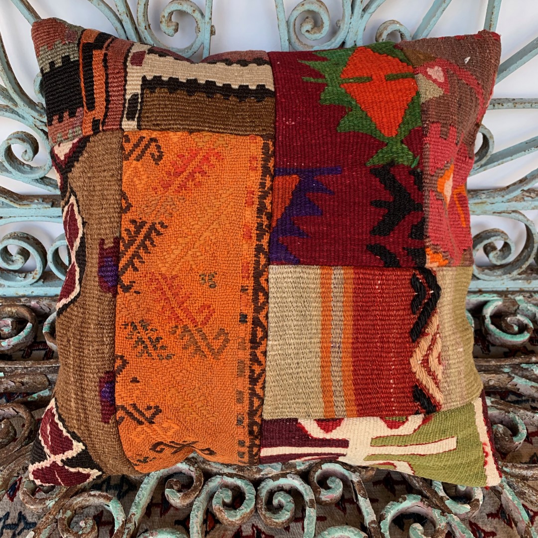 Vintage Patchwork Kilim Cushion-Pch043