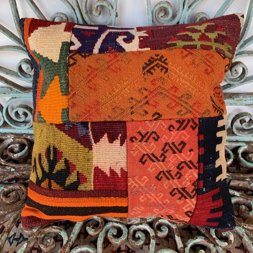 Vintage Patchwork Kilim Cushion-Pch045