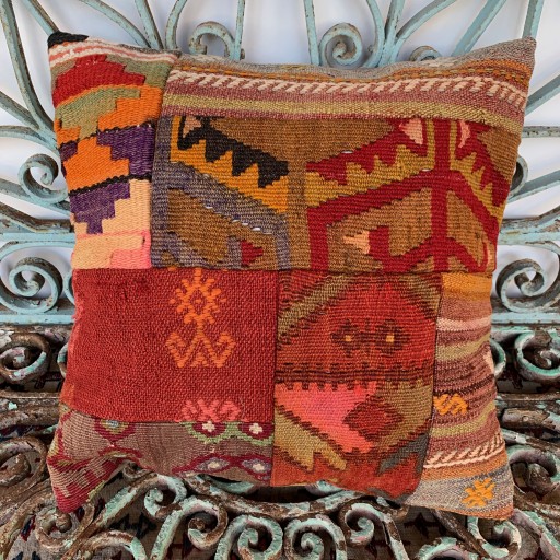 Vintage Patchwork Kilim Yastık PCH049