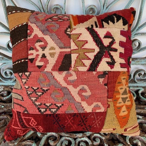 Vintage Patchwork Kilim Yastık PCH051