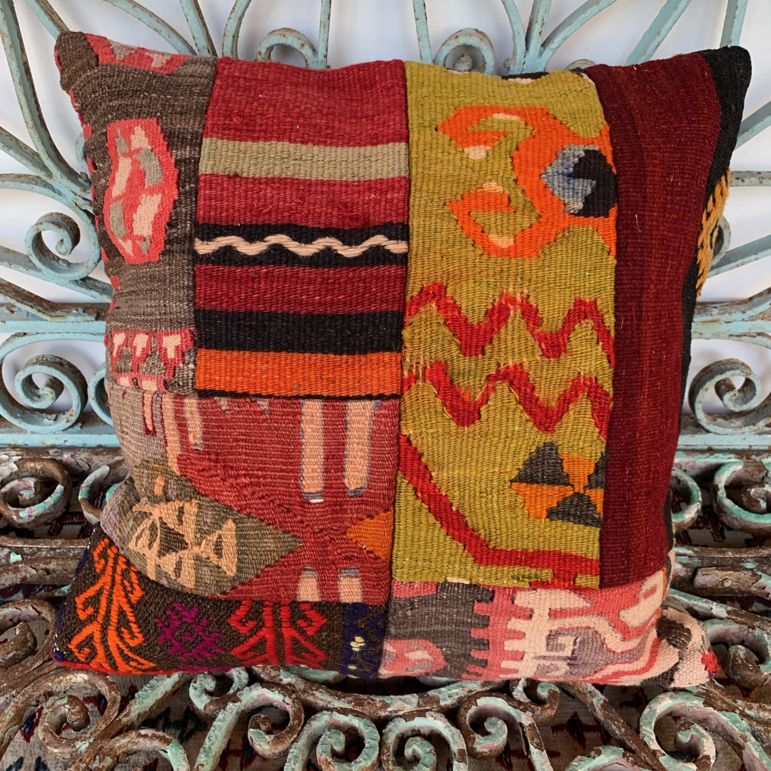 Vintage Patchwork Kilim Cushion-Pch053