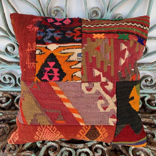 Vintage Patchwork Kilim Cushion-Pch054