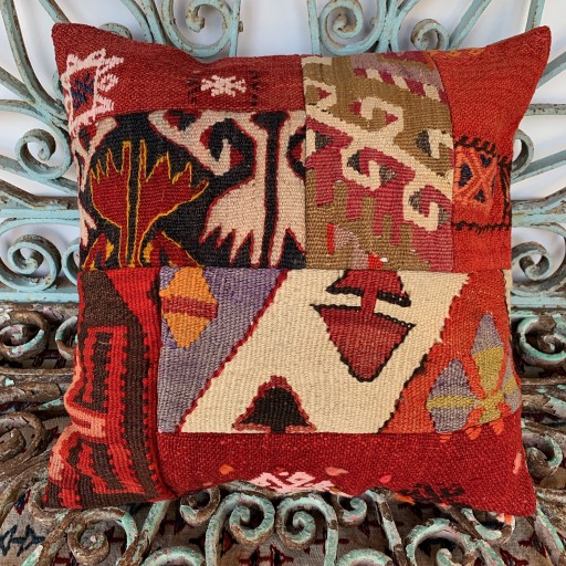 Vintage Patchwork Kilim Cushion-Pch055